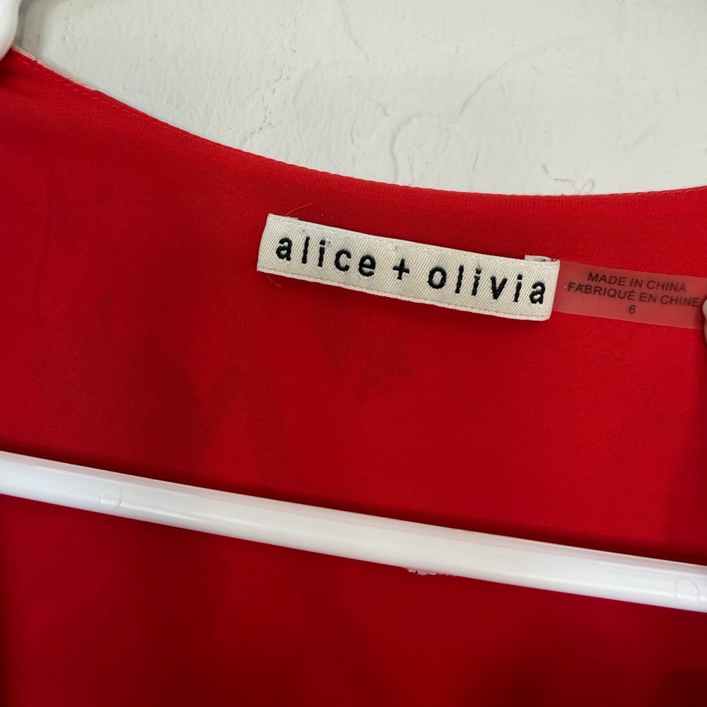 Alice + Olivia Tasia Sleeveless Silk Wrap Dress size 6 - Picture 5 of 12